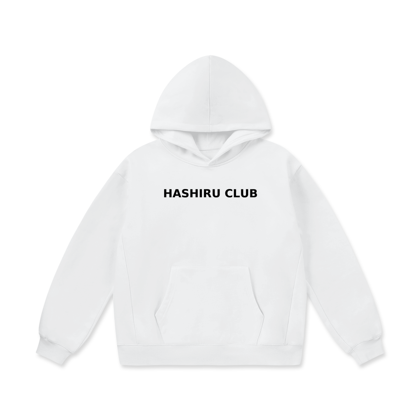 Hashiru Distressed White Oversize Heavyweight Fleece Hoodie