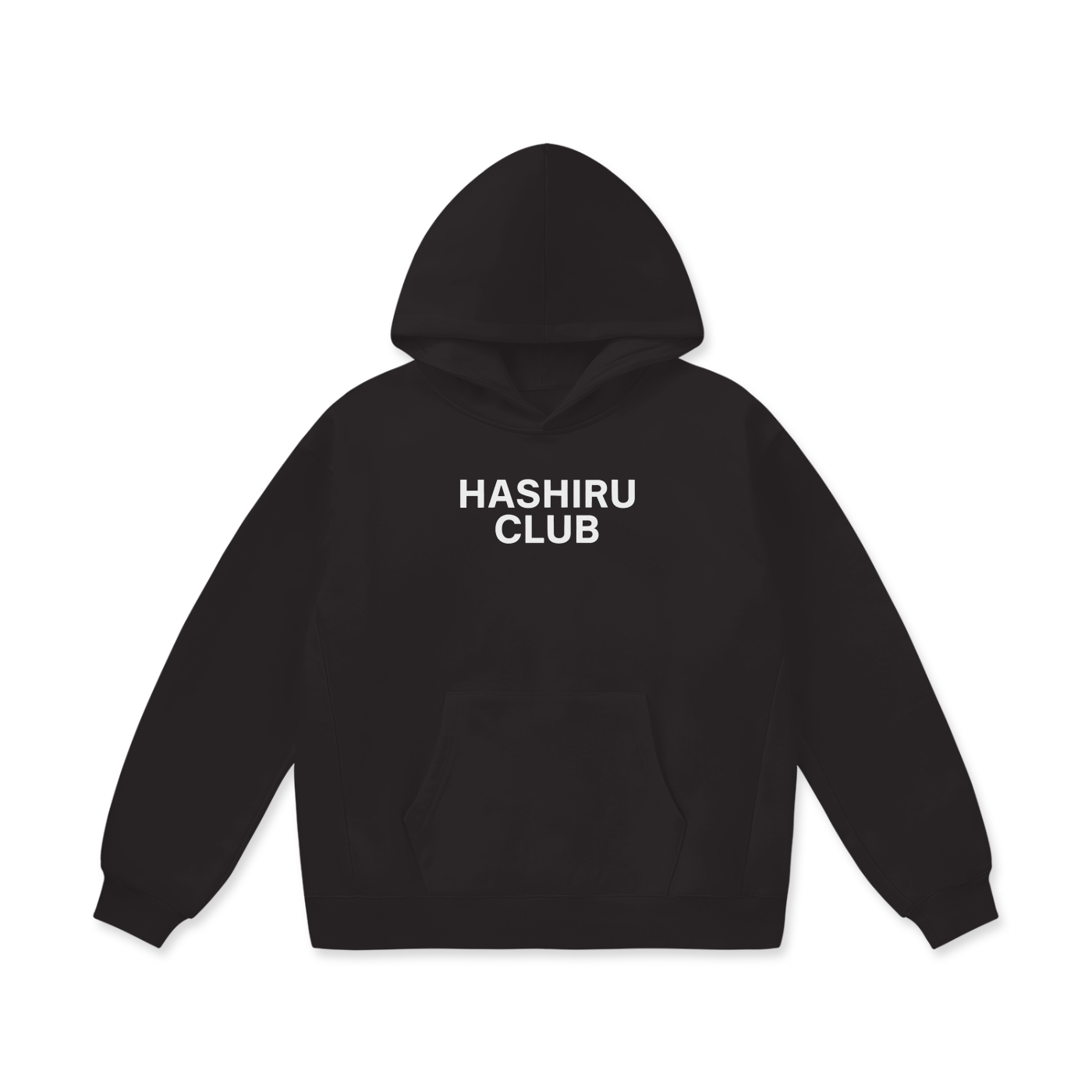 Hashiru Night Driving crew Black Oversize Heavyweight Fleece Hoodie