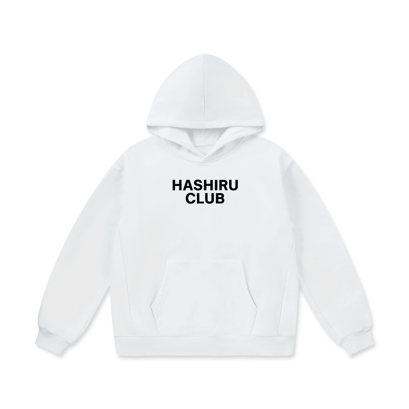 Hashiru Night driving crew white Oversize Heavyweight Fleece Hoodie