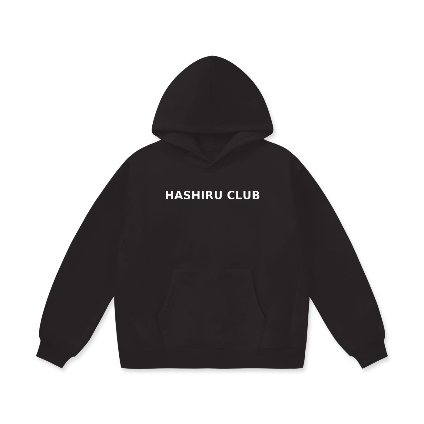 Hashiru Distressed Oversize Heavyweight Fleece Hoodie Blk